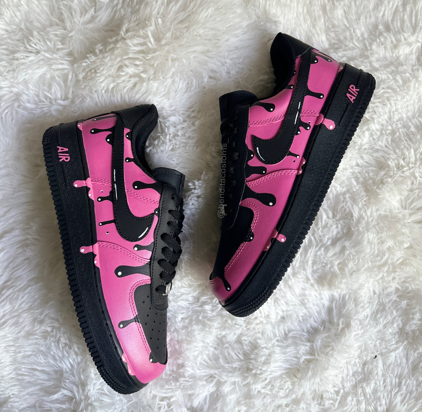 Nike Air Force 1 Low pink Drip Custom -  Israel