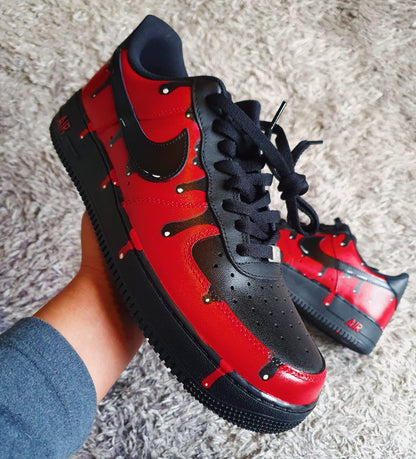 Air Force 1 goteo rojo custom