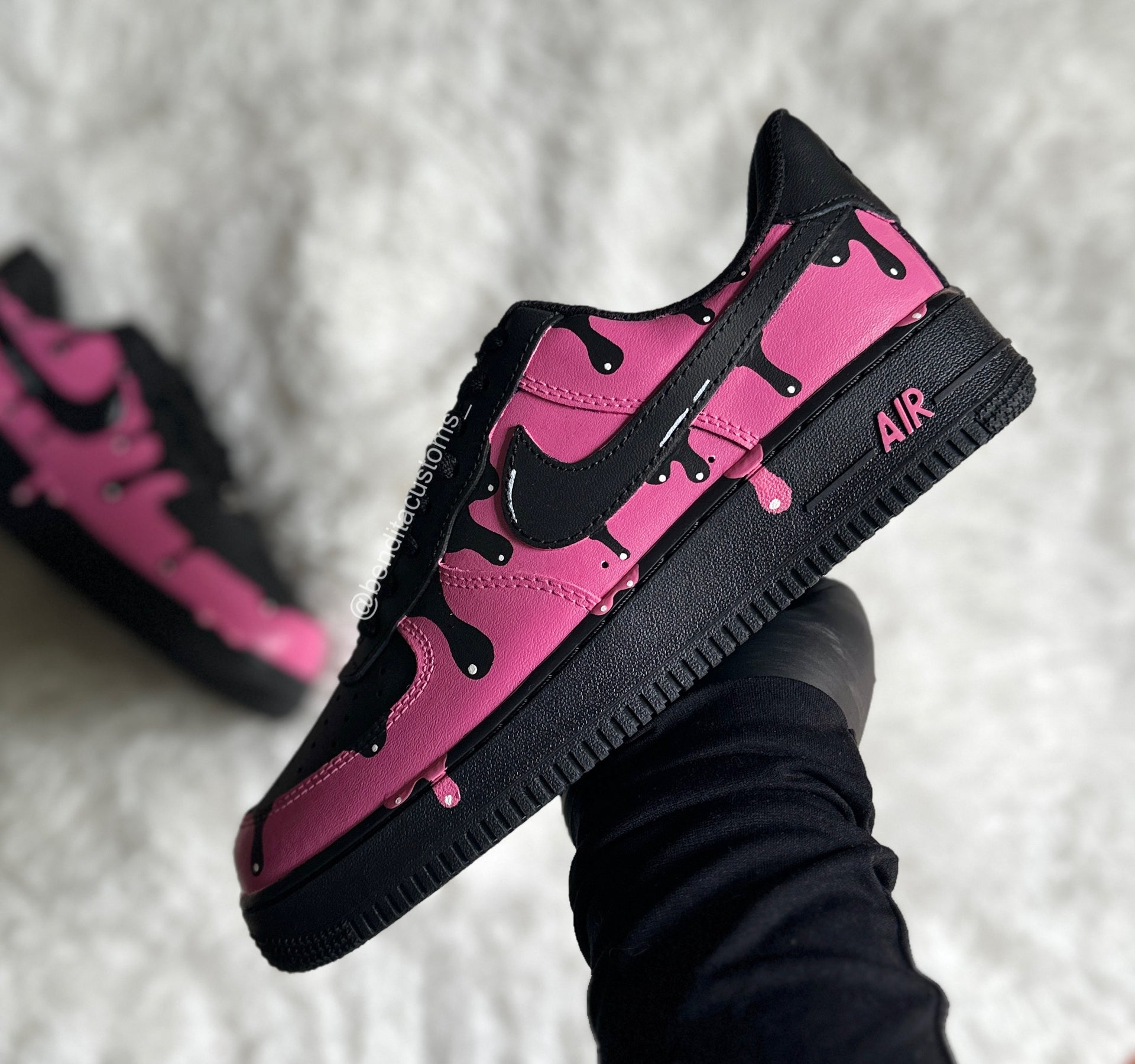 Custom Pink Drip AF1 –