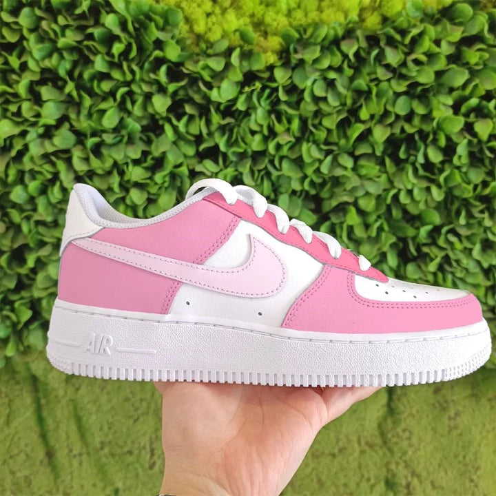 Air Force 1 colorblock rosa custom