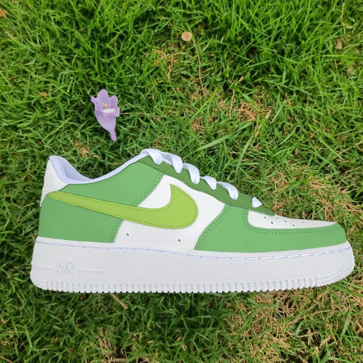 Air Force 1 colorblock verde custom