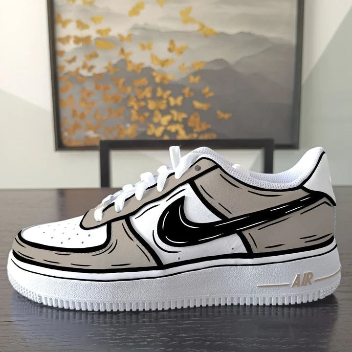 Air Force 1 cartoon gris custom