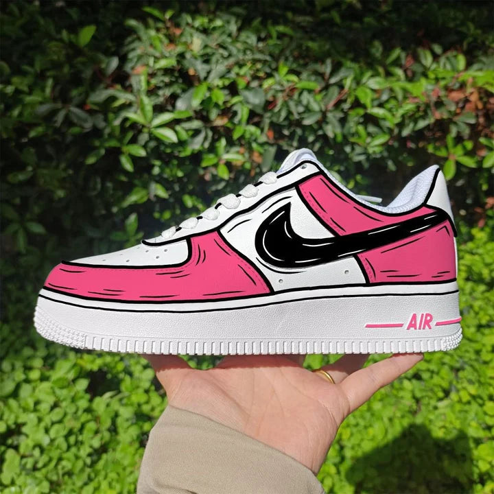 Air Force 1 cartoon rosa custom