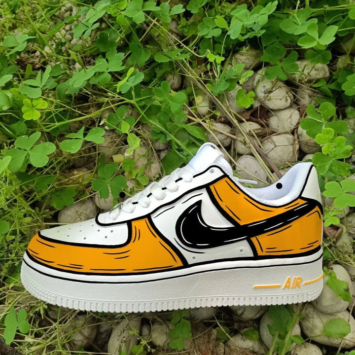 Air Force 1 Cartoon Naranja custom.