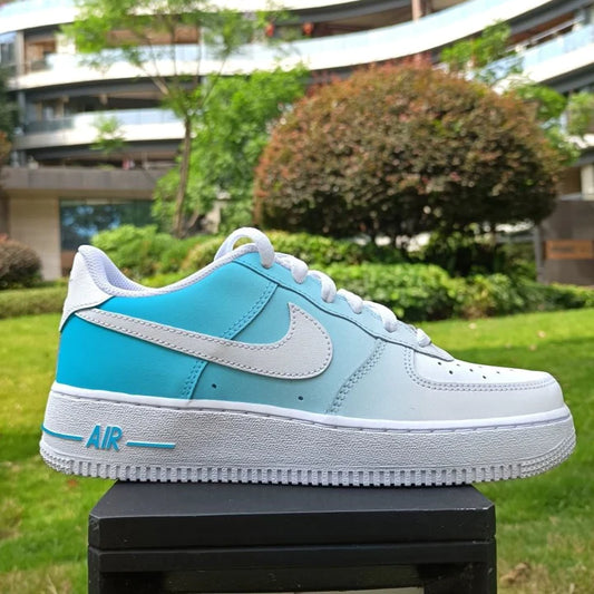 Air Force 1 gradient azul custom