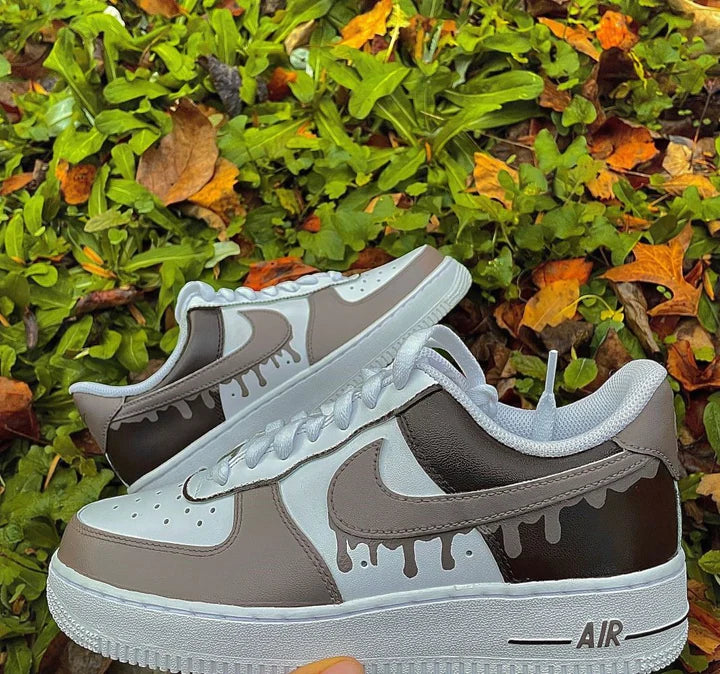 Air Force 1 goteo cafe custom