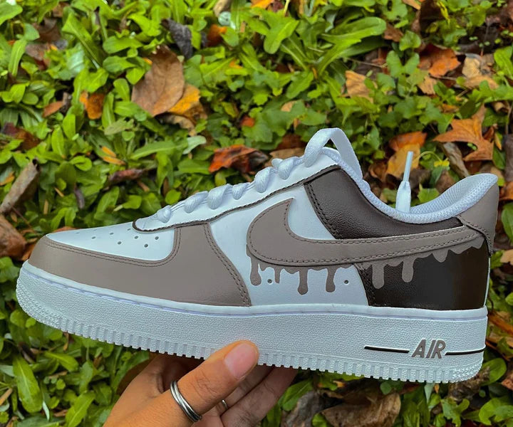 Air Force 1 goteo cafe custom