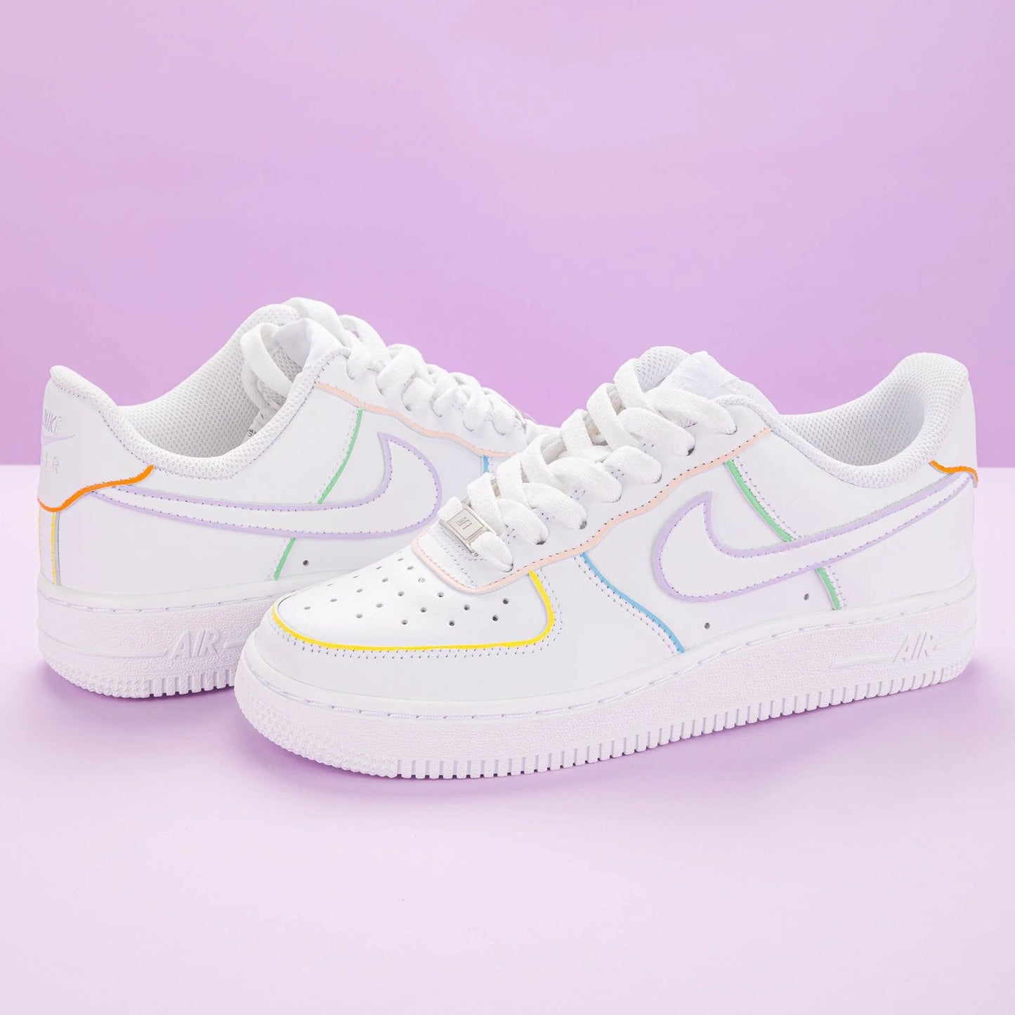 Air Force 1 lineas de colores custom