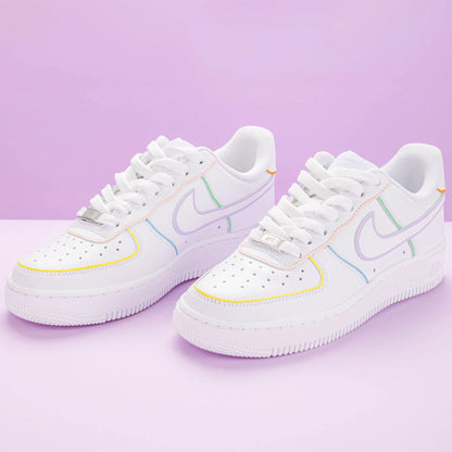 Air Force 1 lineas de colores custom