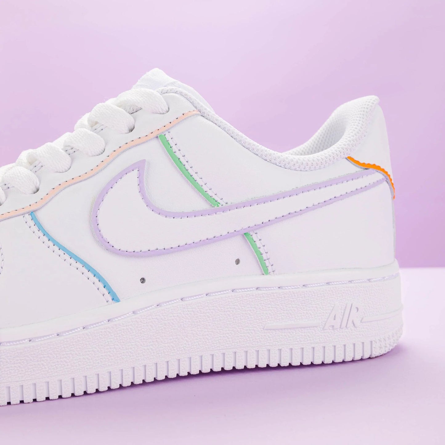 Air Force 1 lineas de colores custom