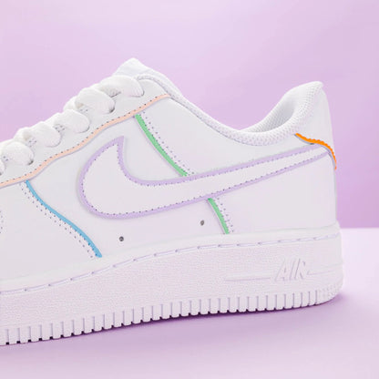 Air Force 1 lineas de colores custom