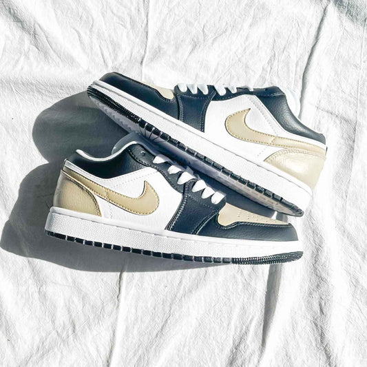 Jordan 1 low beige & negro