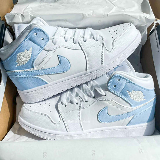 Jordan 1 custom azul & blanco