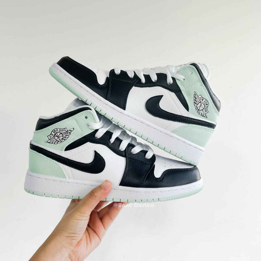 Jordan 1 verde & negro custom