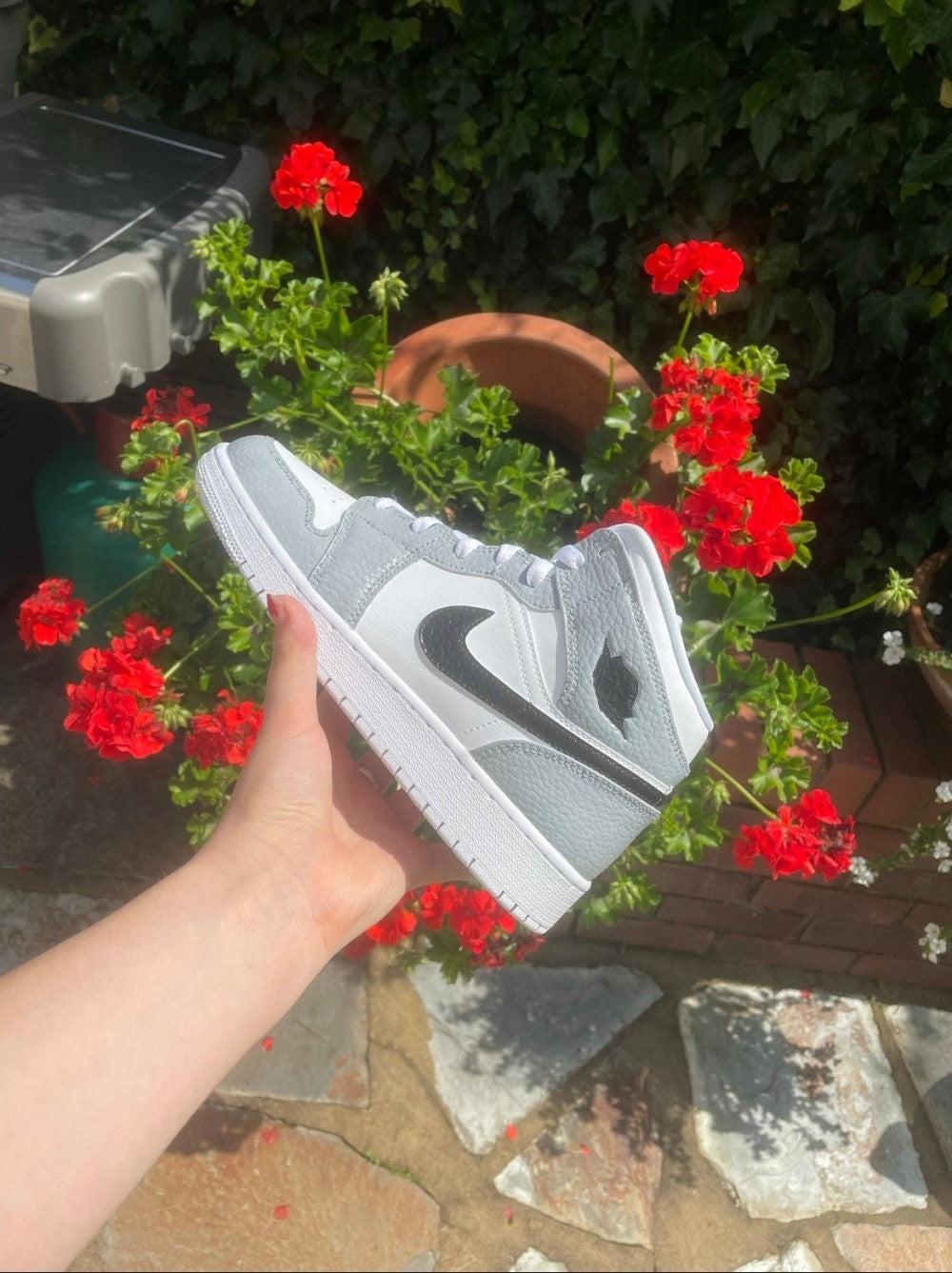 Jordan 1 gris & negro AJ1 custom