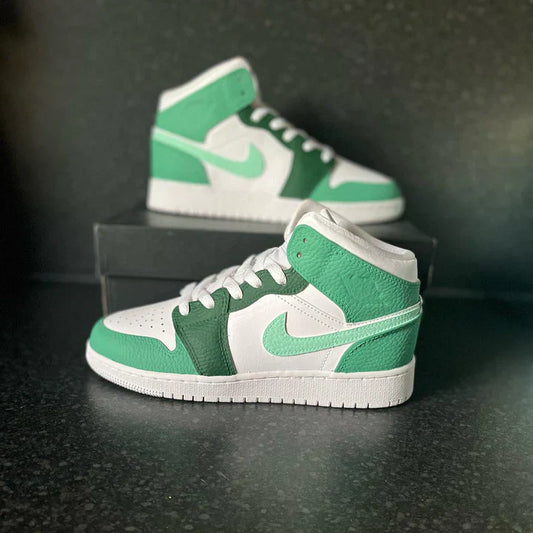 Jordan 1 custom colorblock verde